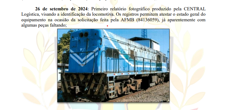 Absurdo: Em meio à crise, SuperVia concorda em 'doar' locomotiva do Ramal Guapimirim